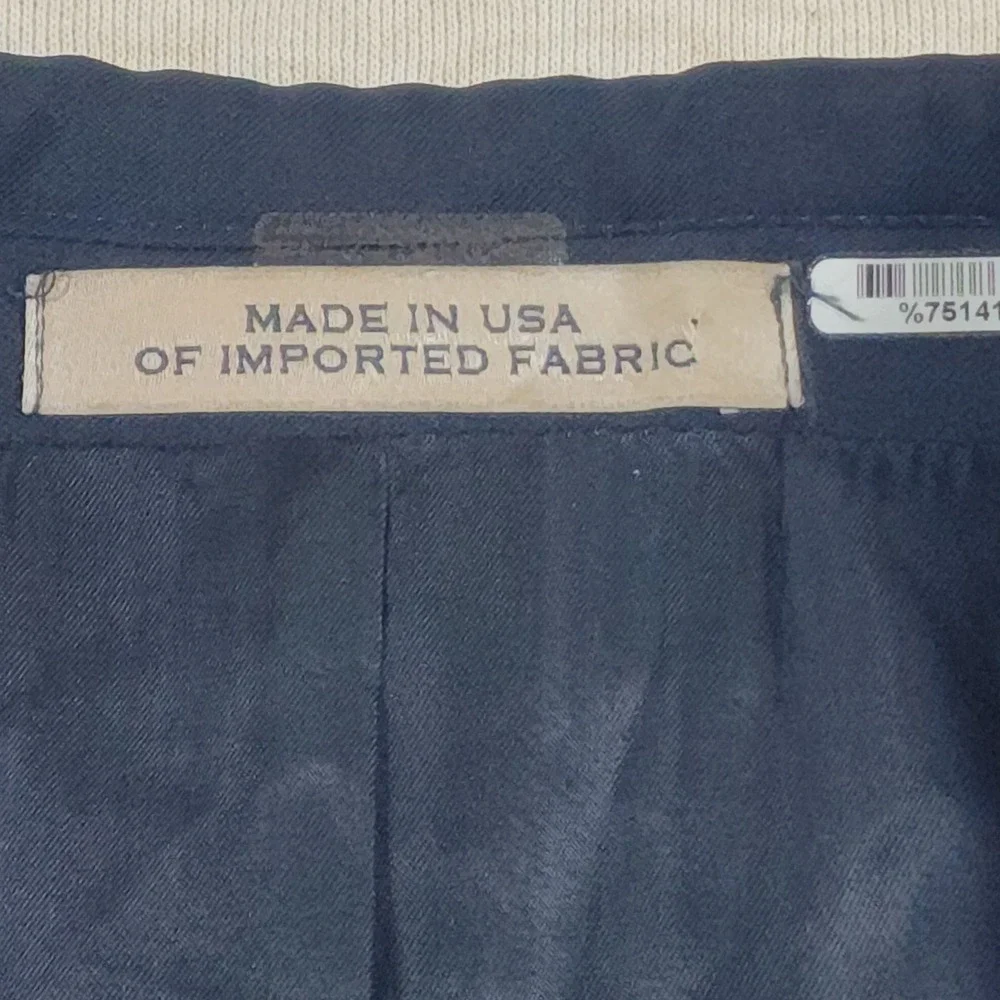 Joseph Abboud Mens Blazer 46L Navy Blue Super 120s Italian Wool Sport Coat USA